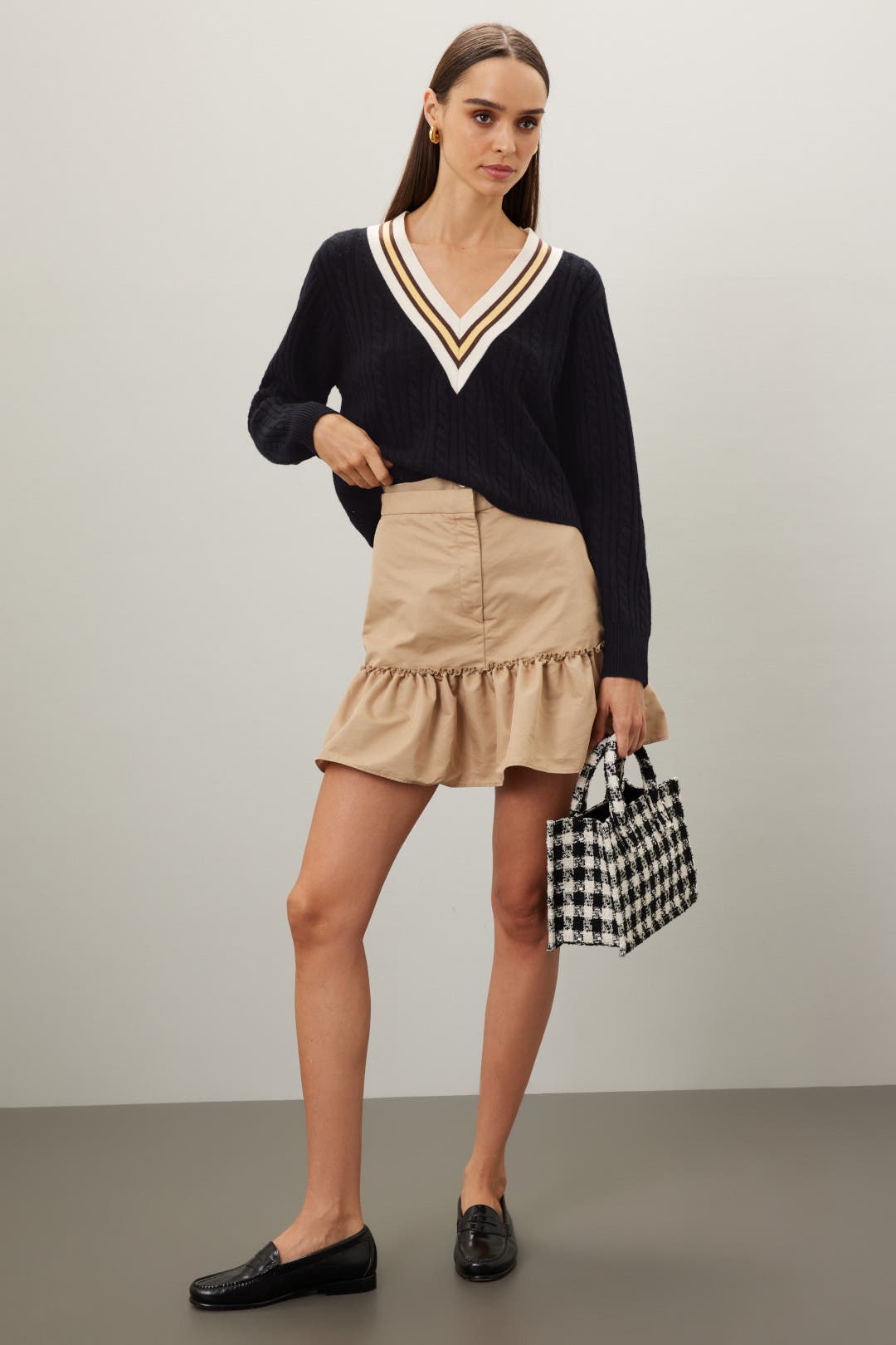 Sandro Navy V Neck Sweater – Size 4