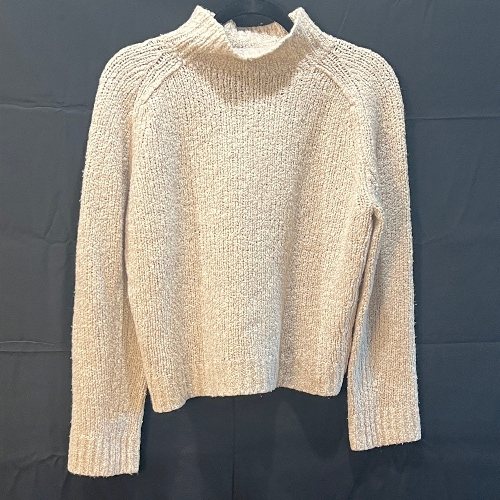 Vince Wool Cashmere Silk Funnel Neck Sweater
