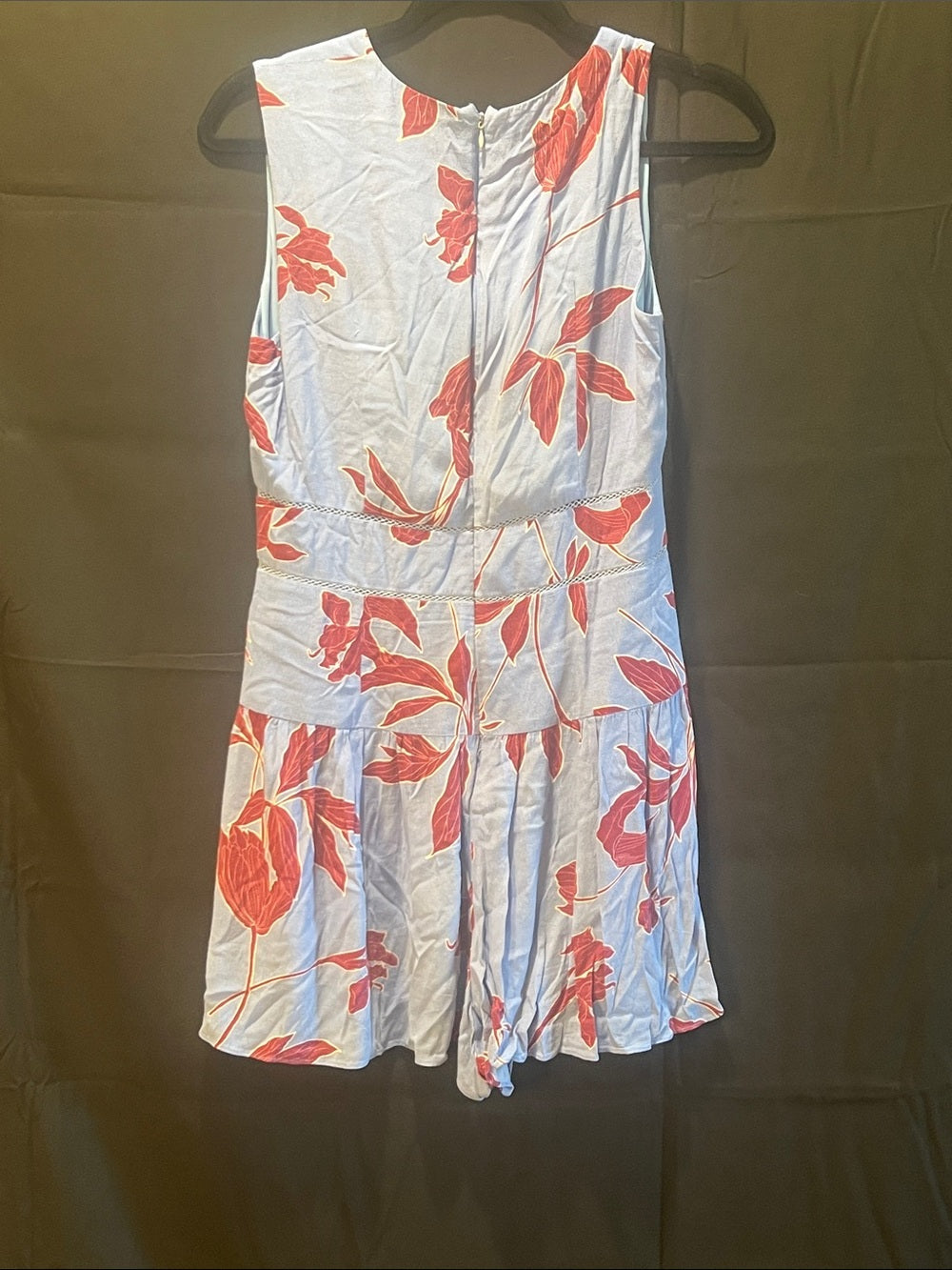Thakoon Light Blue Flowy Floral Romper
