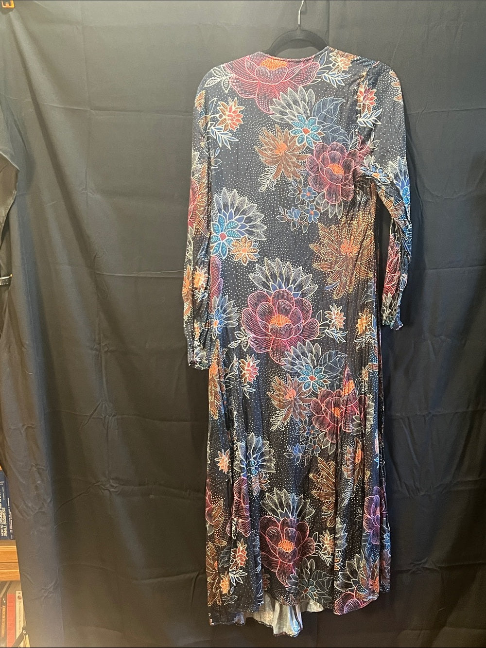 FARM Rio Navy Long Sleeve Floral Maxi Dress