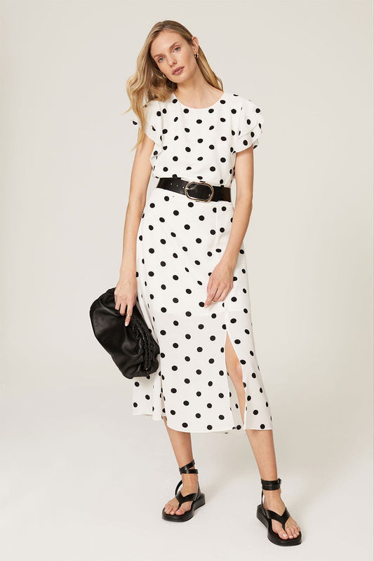 Great Jones Polka Dot Flutter Sleve Midi Dress – Size 0