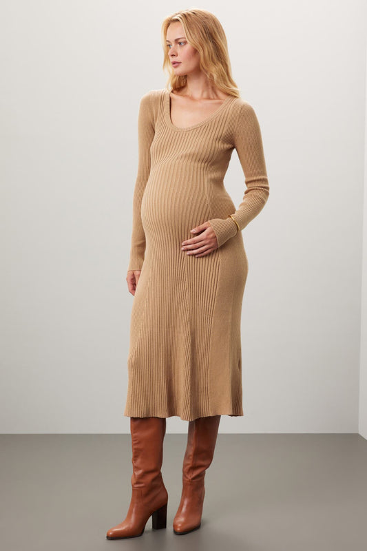 HATCH Brown Rib Knit Lone Sleeve Maternity – Size 4