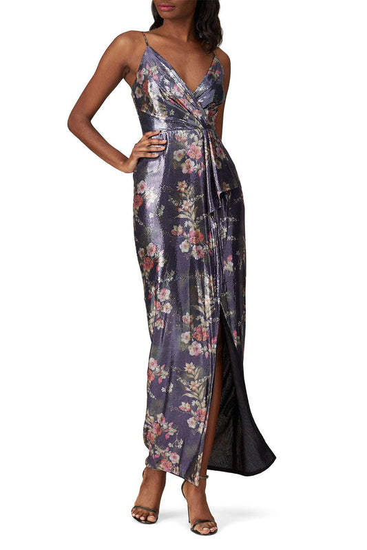ML Monique Lhuillier Agenta Sl Floral Sequin Gown W – Size 4