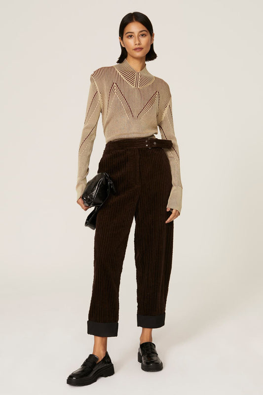 3.1 Phillip Lim Brown Corduroy Cropped Trousers – Size 4