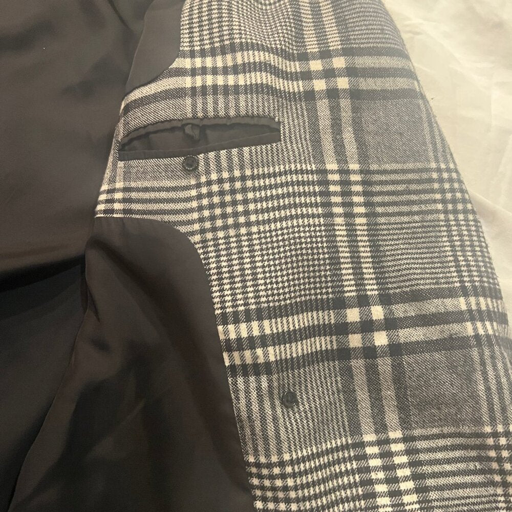 Ronny Kobo “Kiera” Oversized Wool Blazer – Plaid & Houndstooth Power Jacket