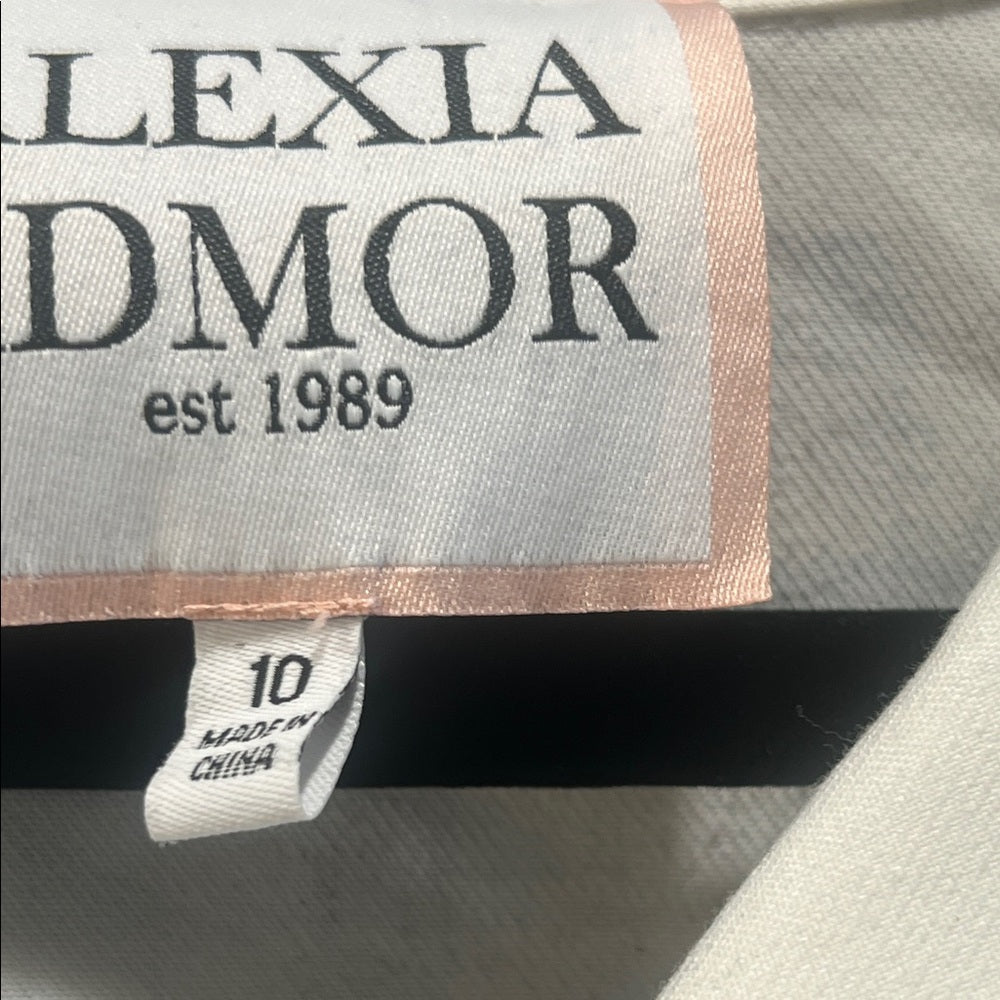 Alexia Admor Navy and White Gingham Button-Up Top