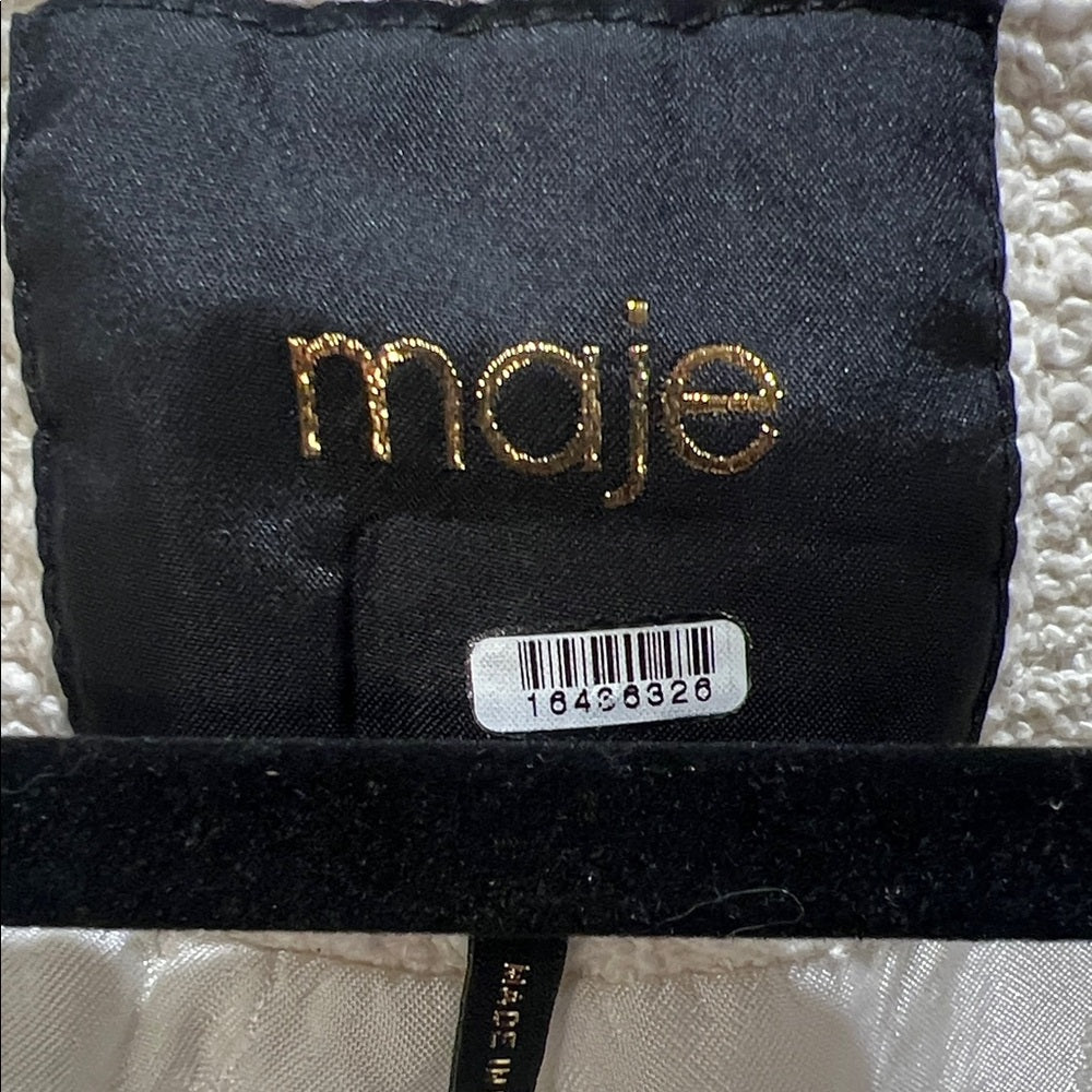Maje Vileno Off-White Tweed Blazer