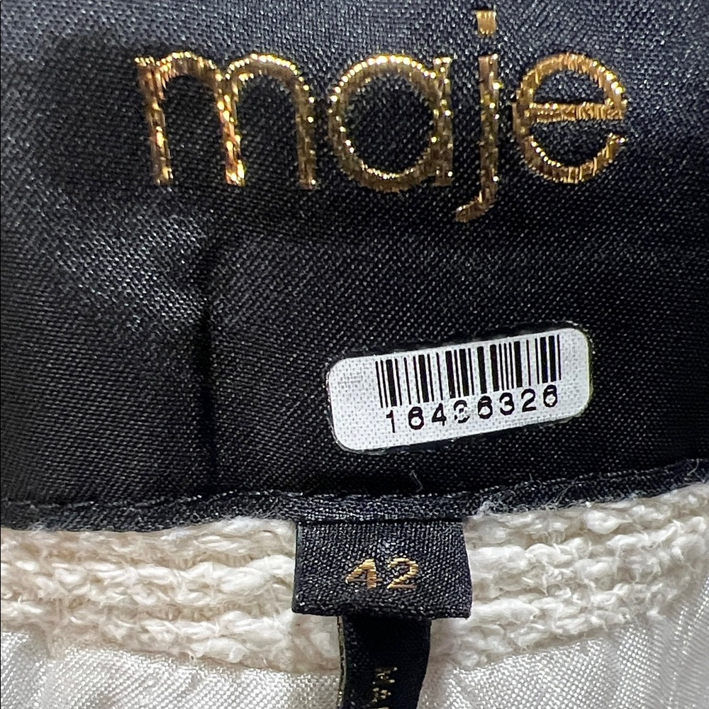 Maje Vileno Off-White Tweed Blazer