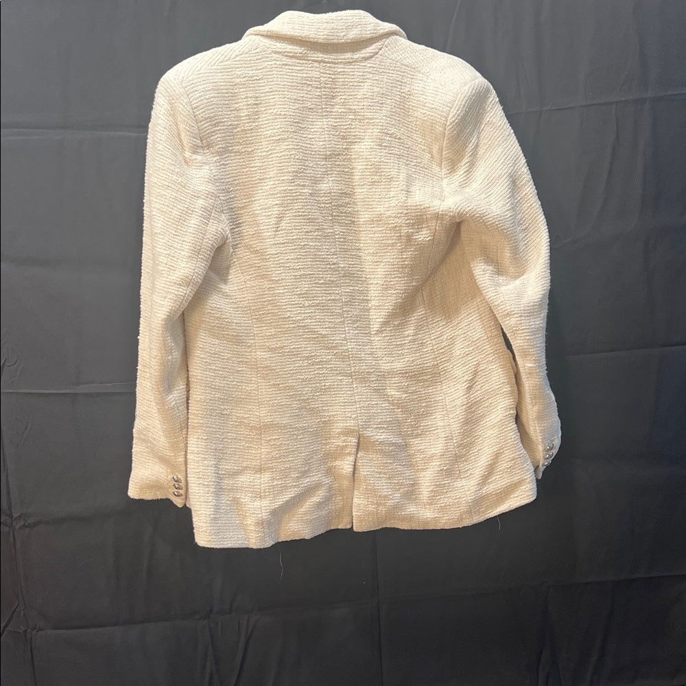 Maje Vileno Off-White Tweed Blazer