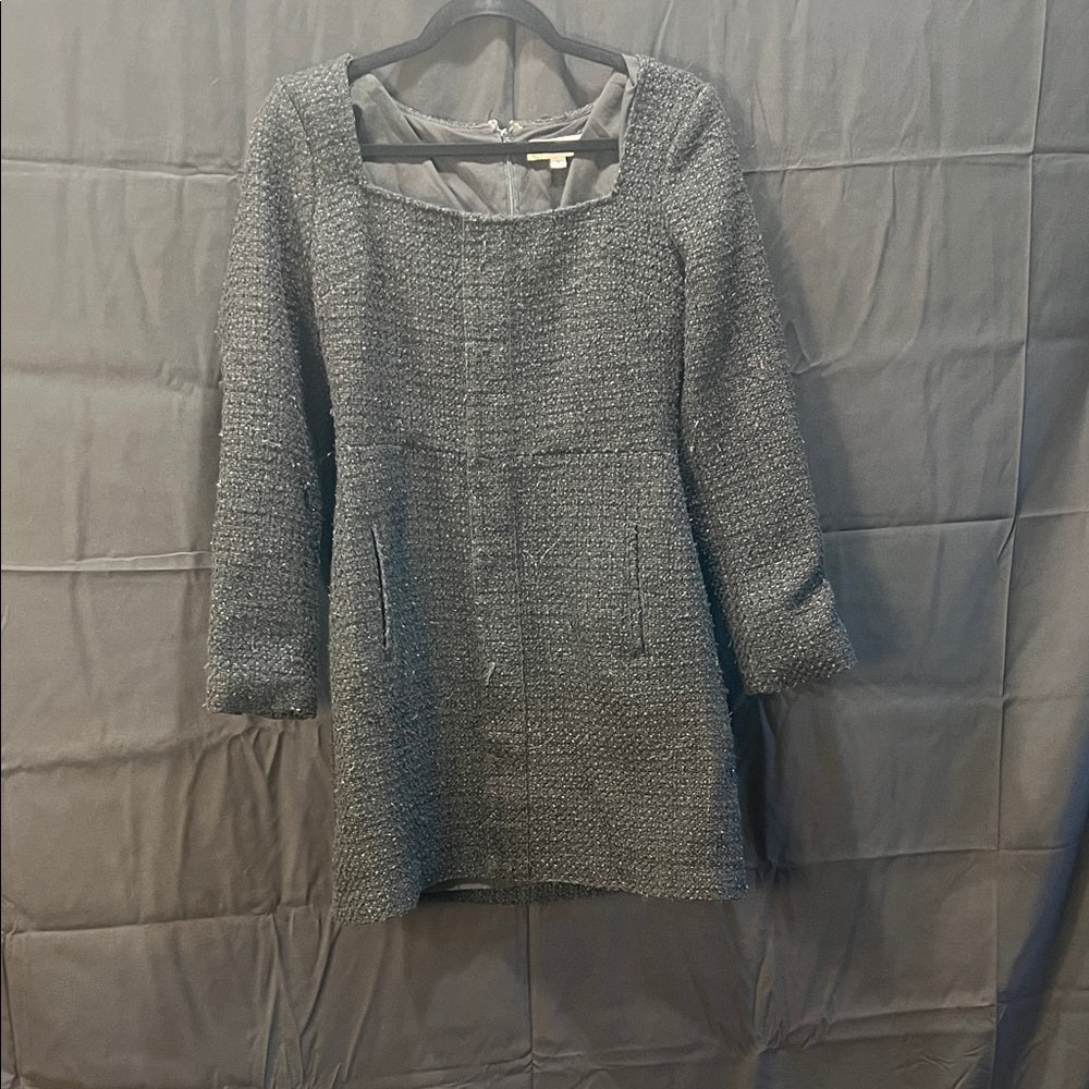 Jason Wu Collective  Textured Gray Long Sleeve Dress