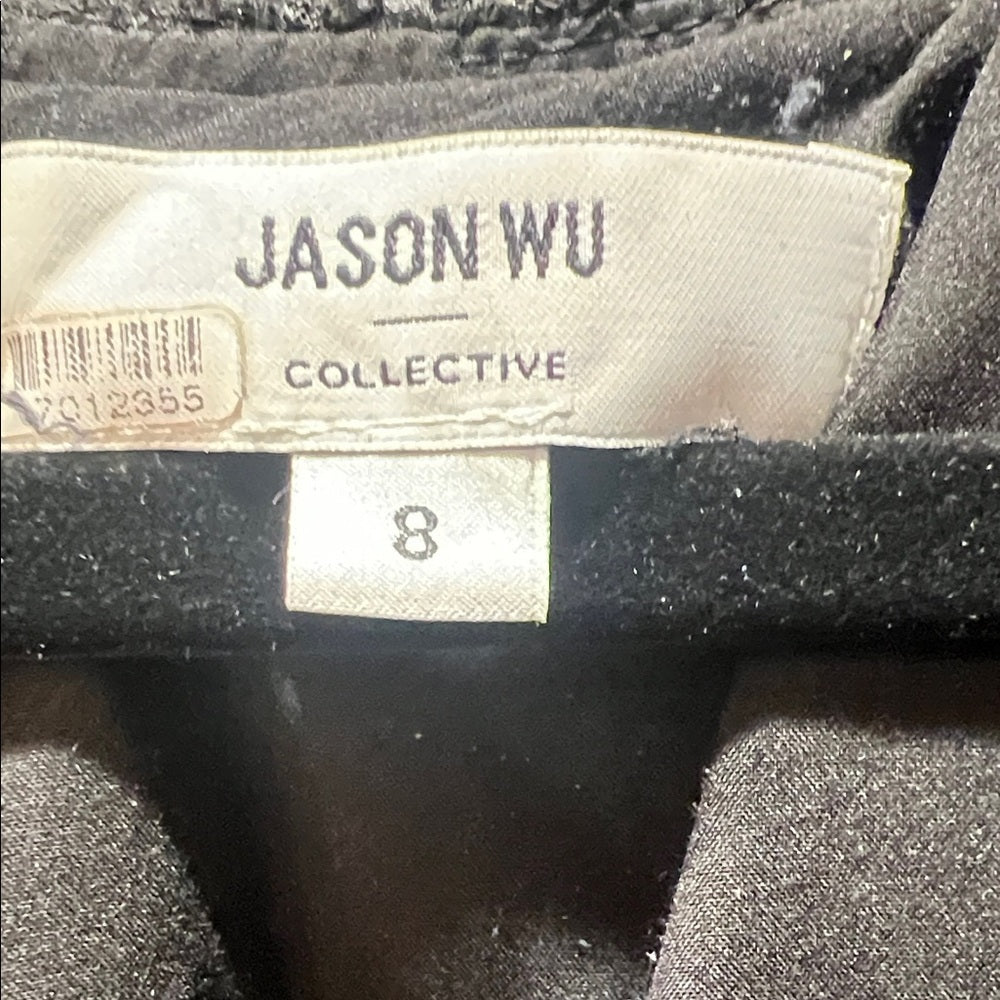 Jason Wu Collective  Textured Gray Long Sleeve Dress
