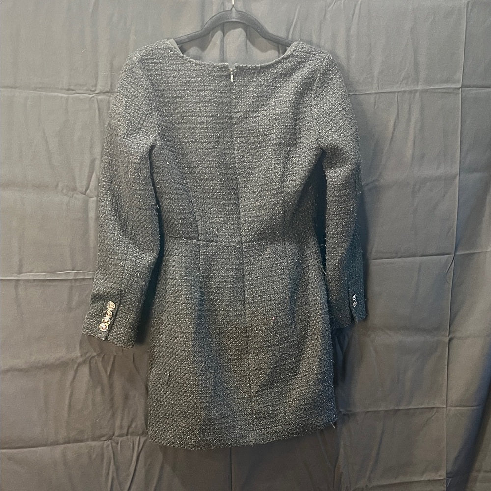 Jason Wu Collective  Textured Gray Long Sleeve Dress
