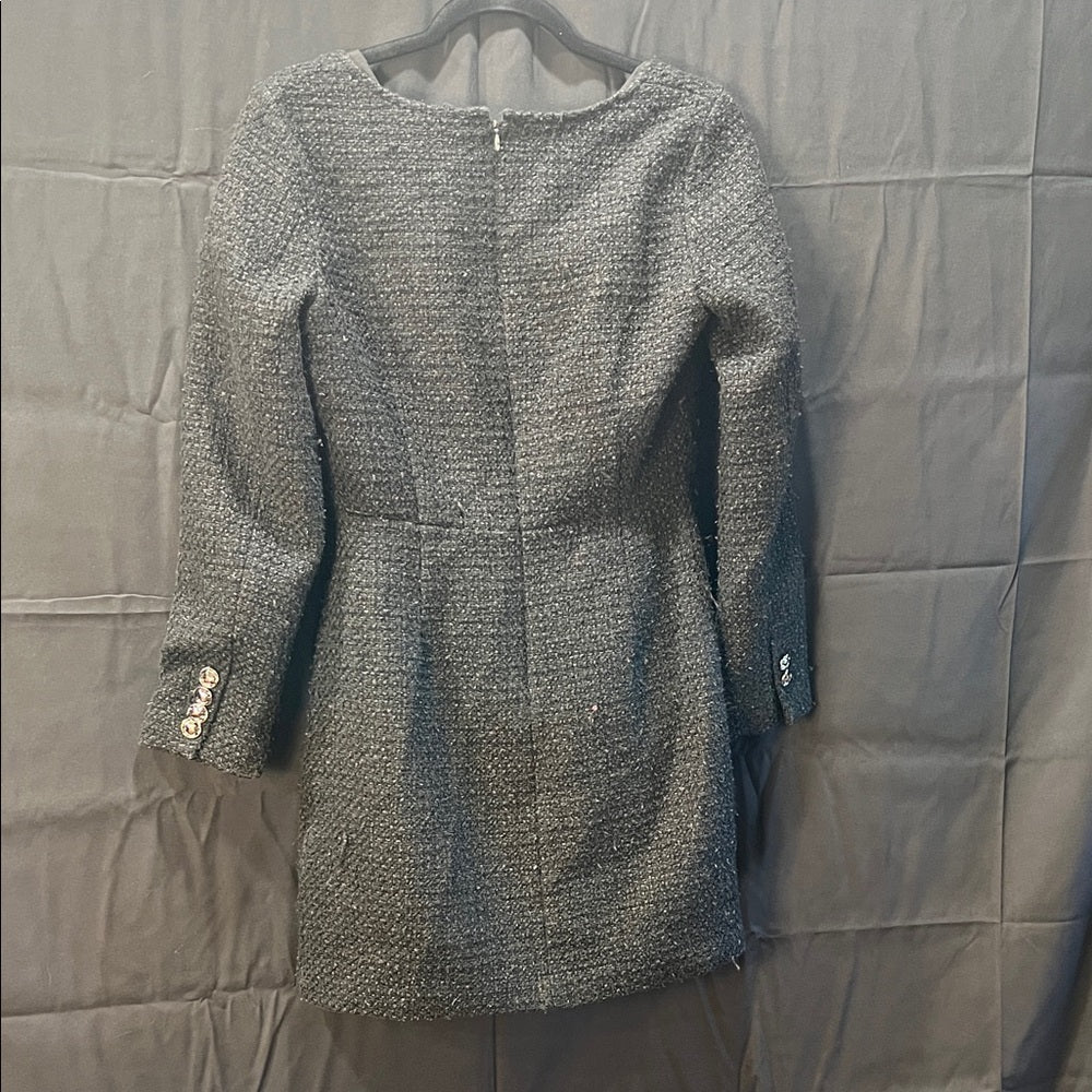 Jason Wu Collective  Textured Gray Long Sleeve Dress