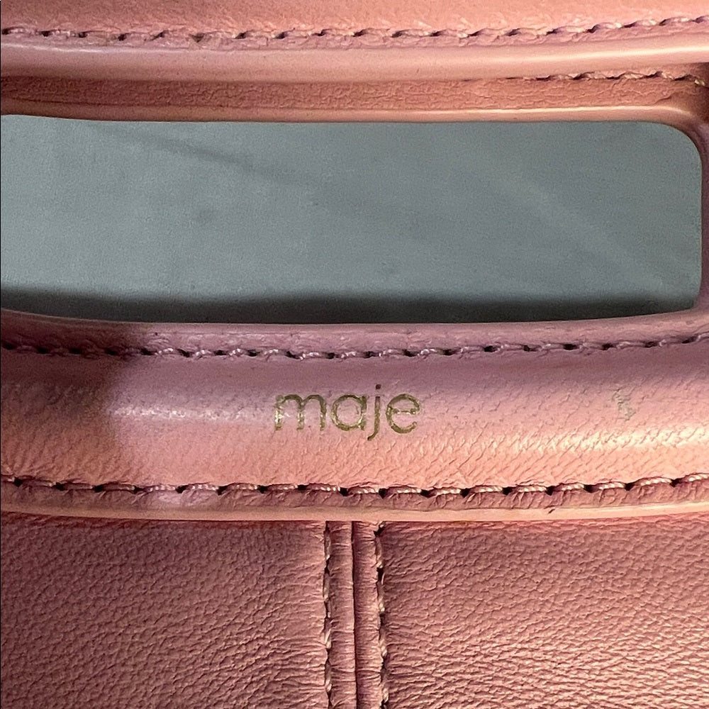 Maje Pink Fringe Shoulder Bag