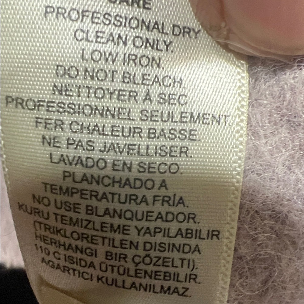 Tibi Textured Cream Crew Neck Alpaca Sweater