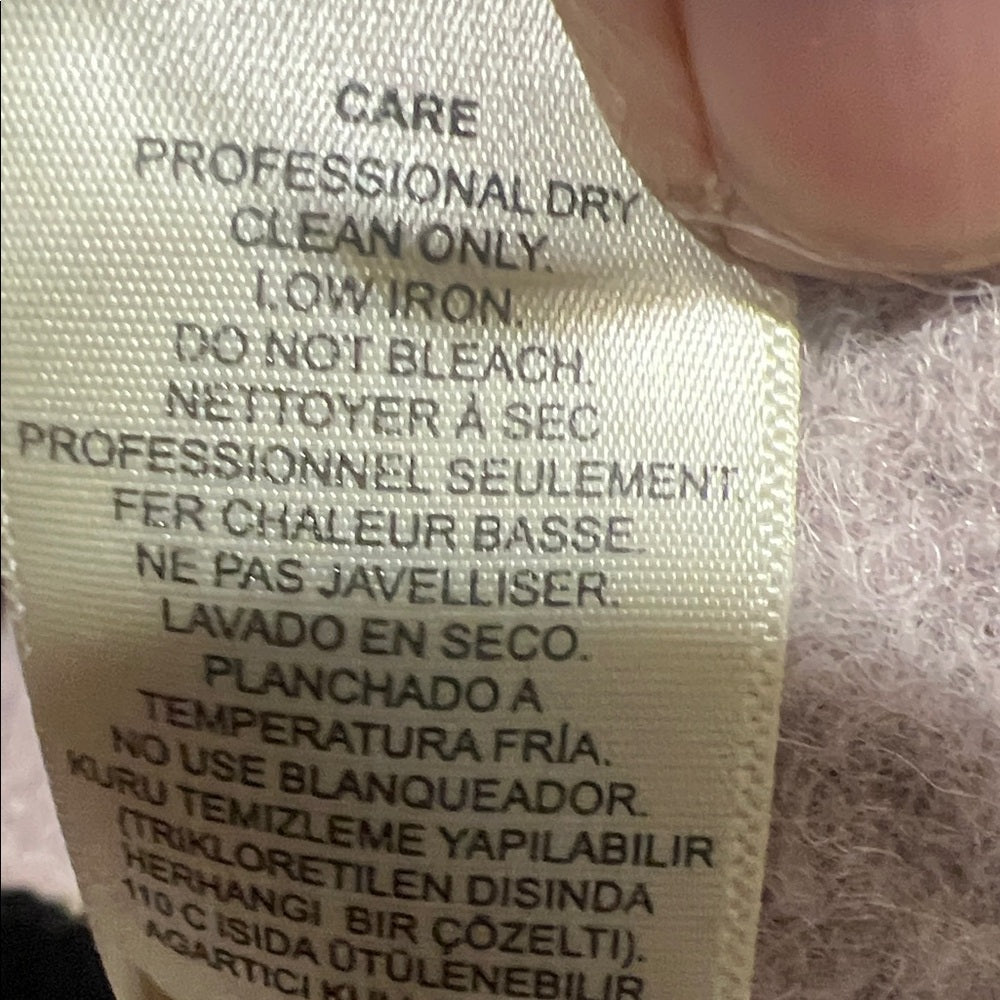 Tibi Textured Cream Crew Neck Alpaca Sweater
