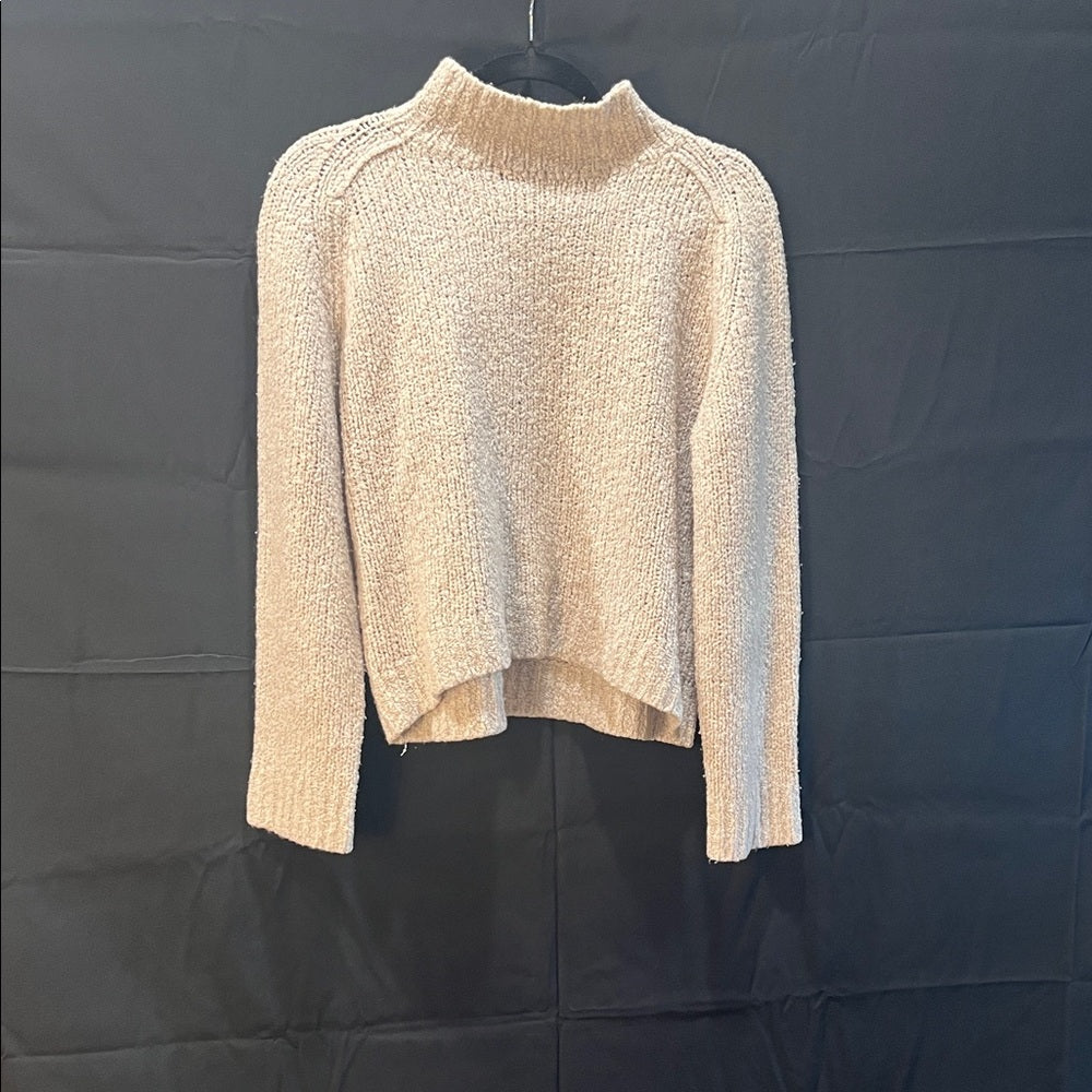 Vince Wool Cashmere Silk Funnel Neck Sweater