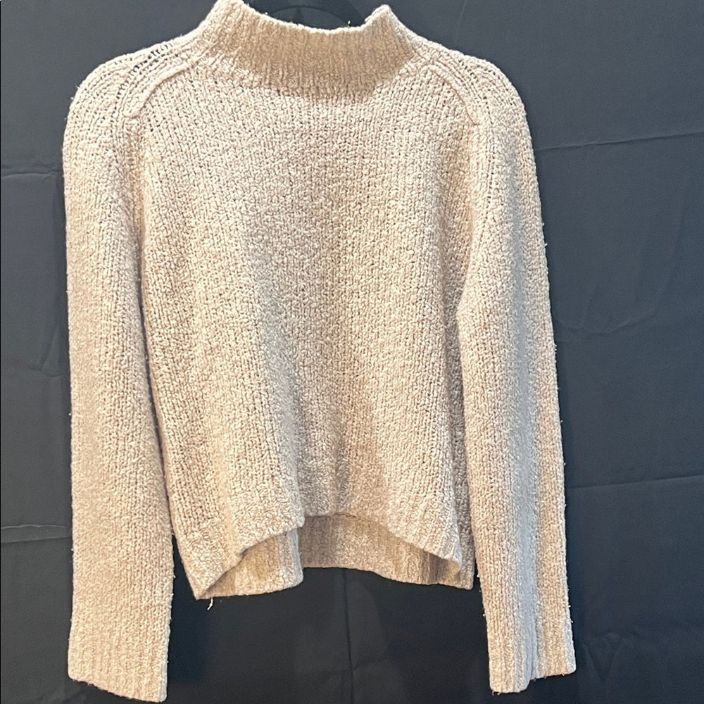 Vince Wool Cashmere Silk Funnel Neck Sweater