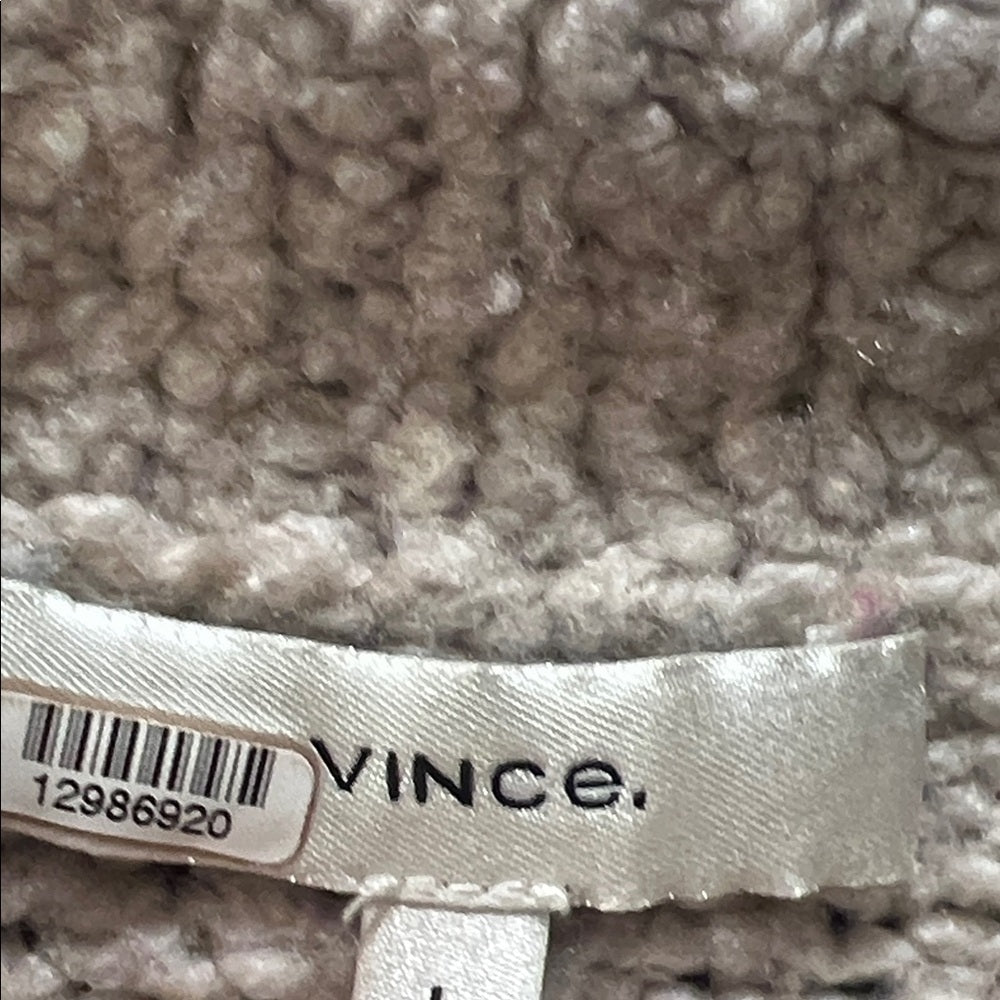 Vince Wool Cashmere Silk Funnel Neck Sweater