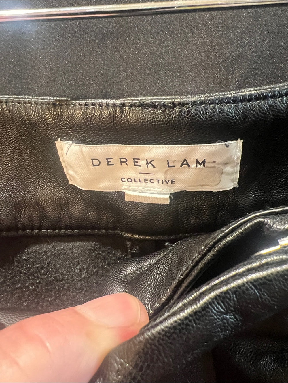 Derek Lam Black Faux Leather Pants