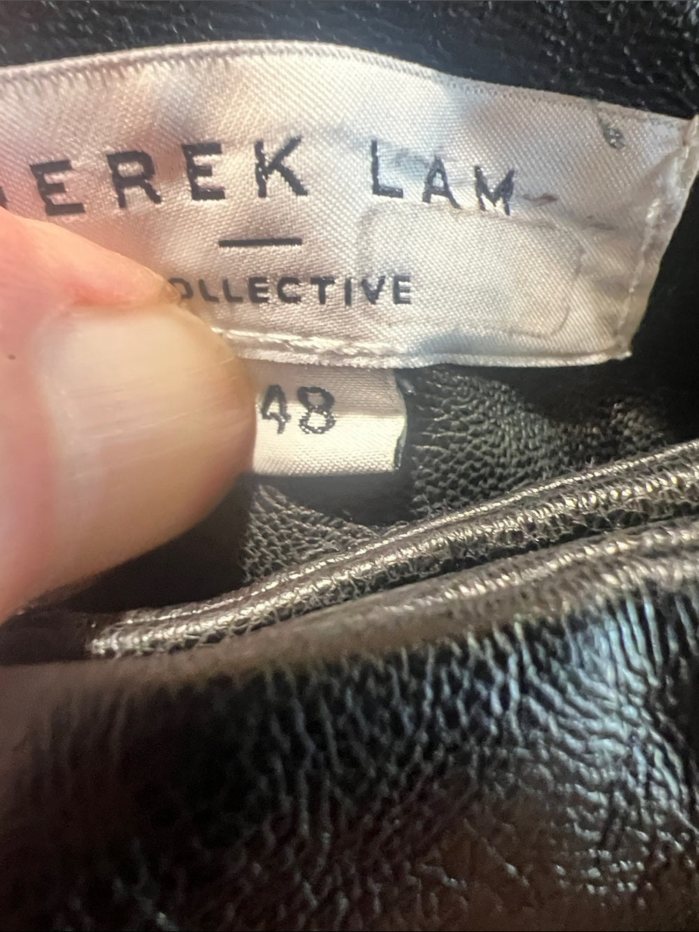 Derek Lam Black Faux Leather Pants