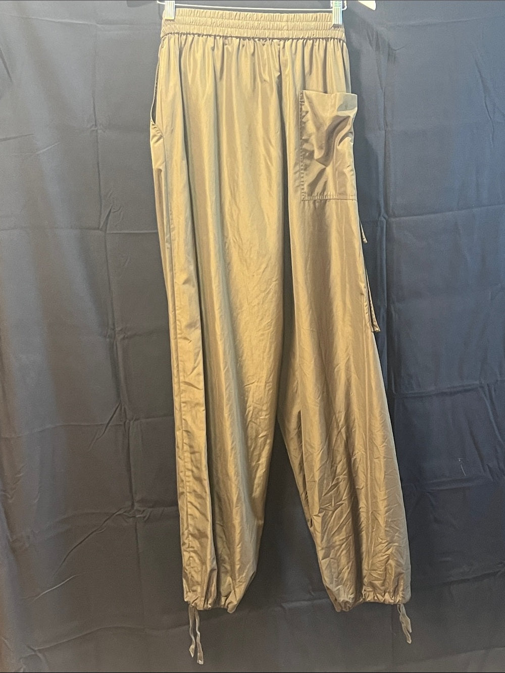 Tibi New York Olive Green Cargo Joggers | Utility Pants | Size - Small