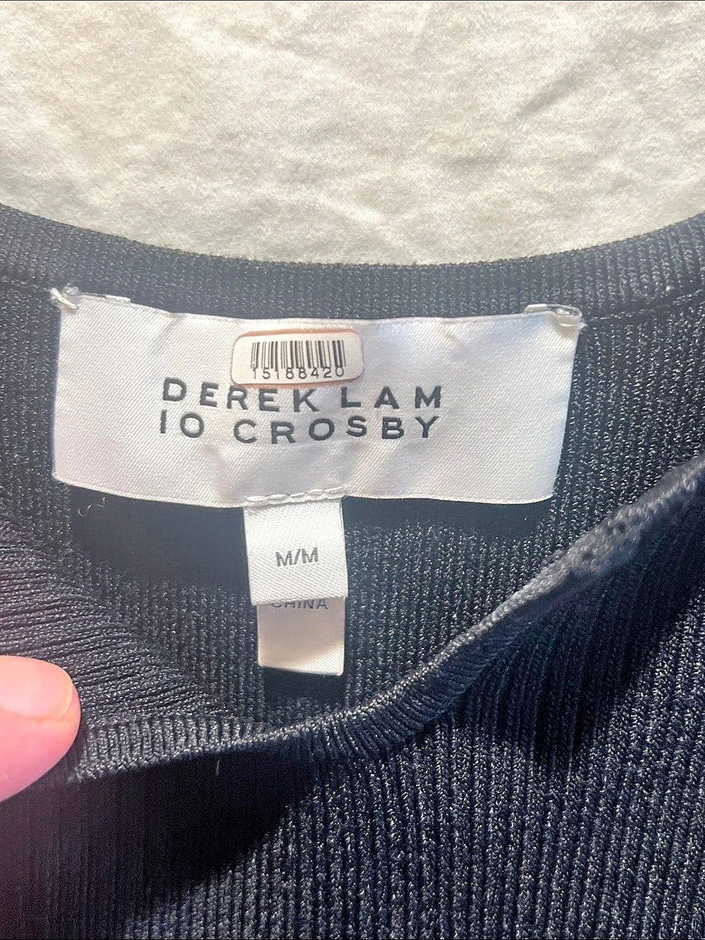 Derek Lam 10 Crosby Moon Bolero Mixed Media Dress Black Medium