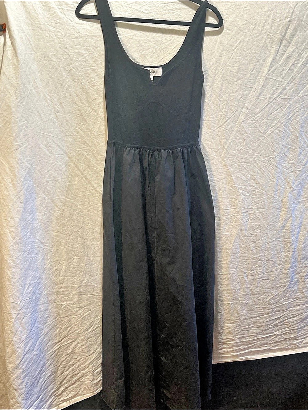 Derek Lam 10 Crosby Moon Bolero Mixed Media Dress Black Medium