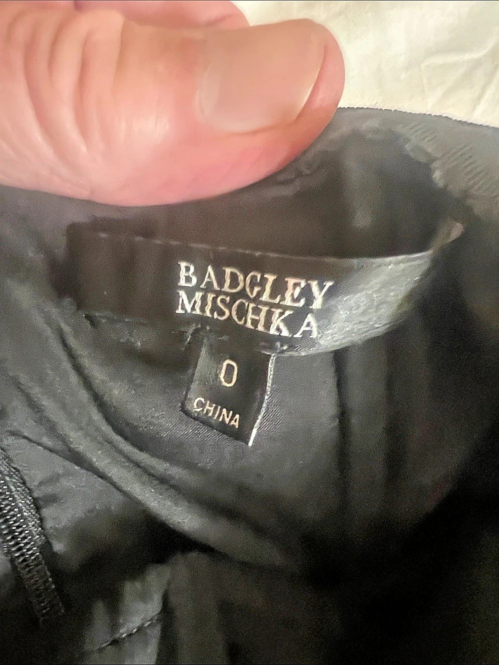Badgley Mischka Strapless Stretch Velvet Bow Gown Black Size 0